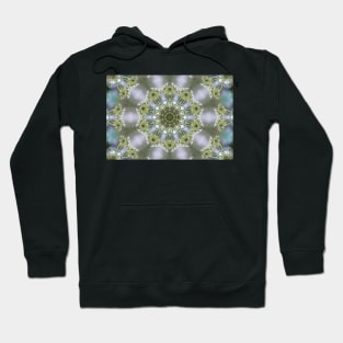 White Kaleidoscope Flower Hoodie